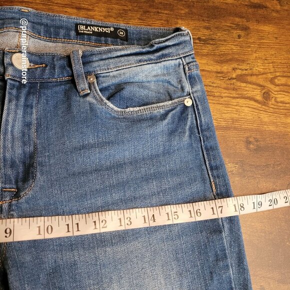 Blanknyc Jeans 28 The Reade Skinny Mid Rise Fringe Hem Boho Western Stretch - Picture 7 of 12